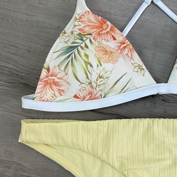 ☀️RIP CURL☀️ SOL SEEKER CROSS BACK TRI PREMIUM SURF CHEEKY PANT BIKINI SET - Picture 7 of 16